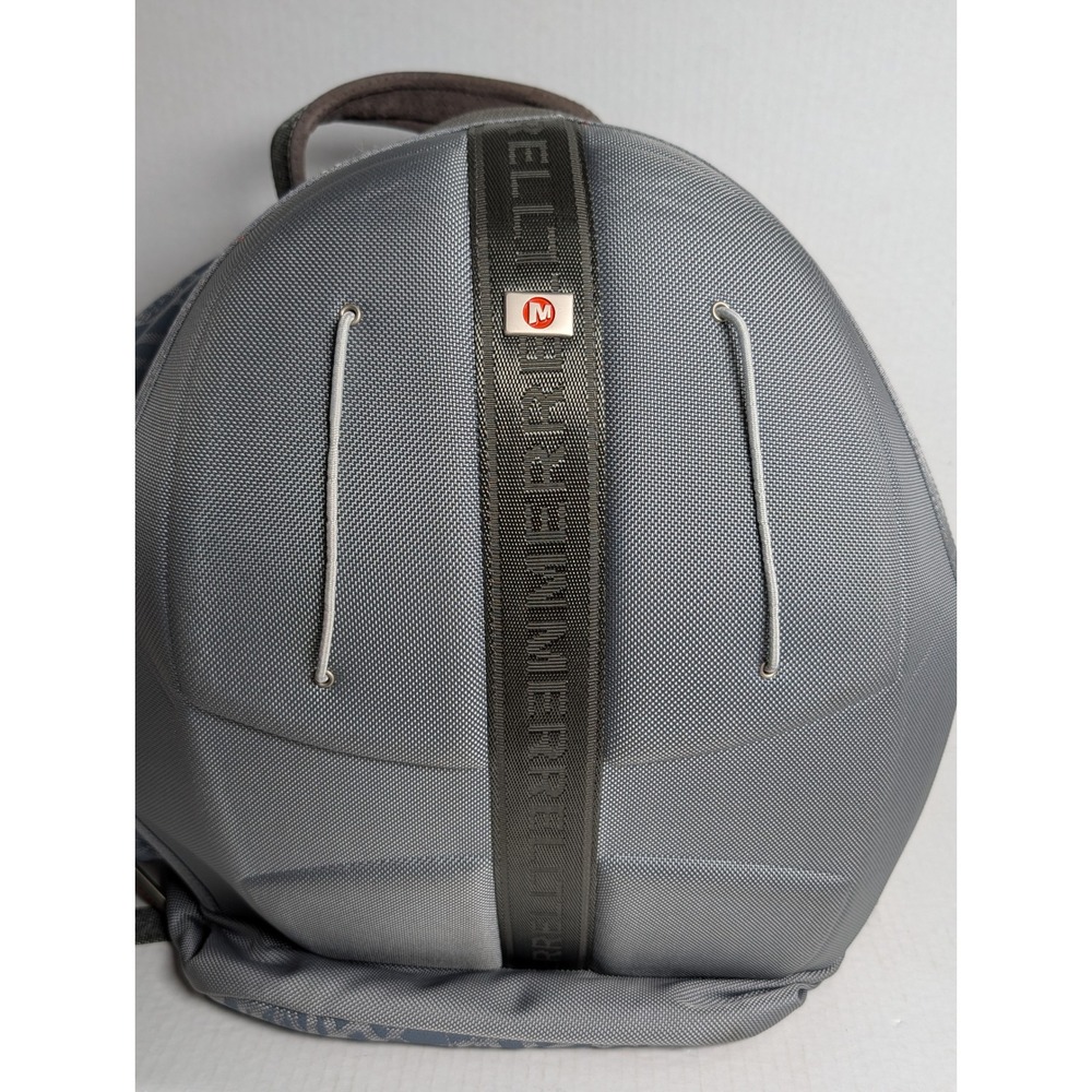 Merrell Gray Backpack Utility Organizer Laptop Travel Hiking Bag Orange Interior - Picture 2 of 16